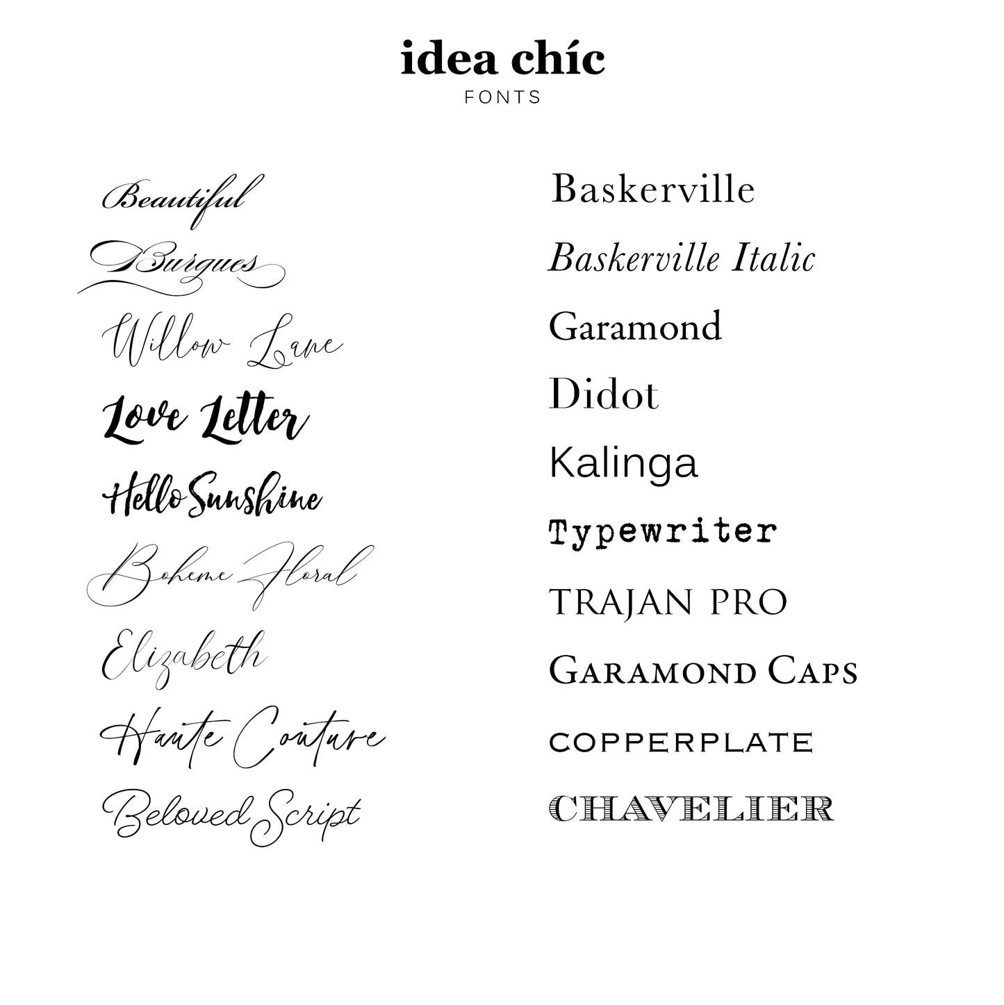 Papeterie typographique à motifs personnalisés - Lot de 50