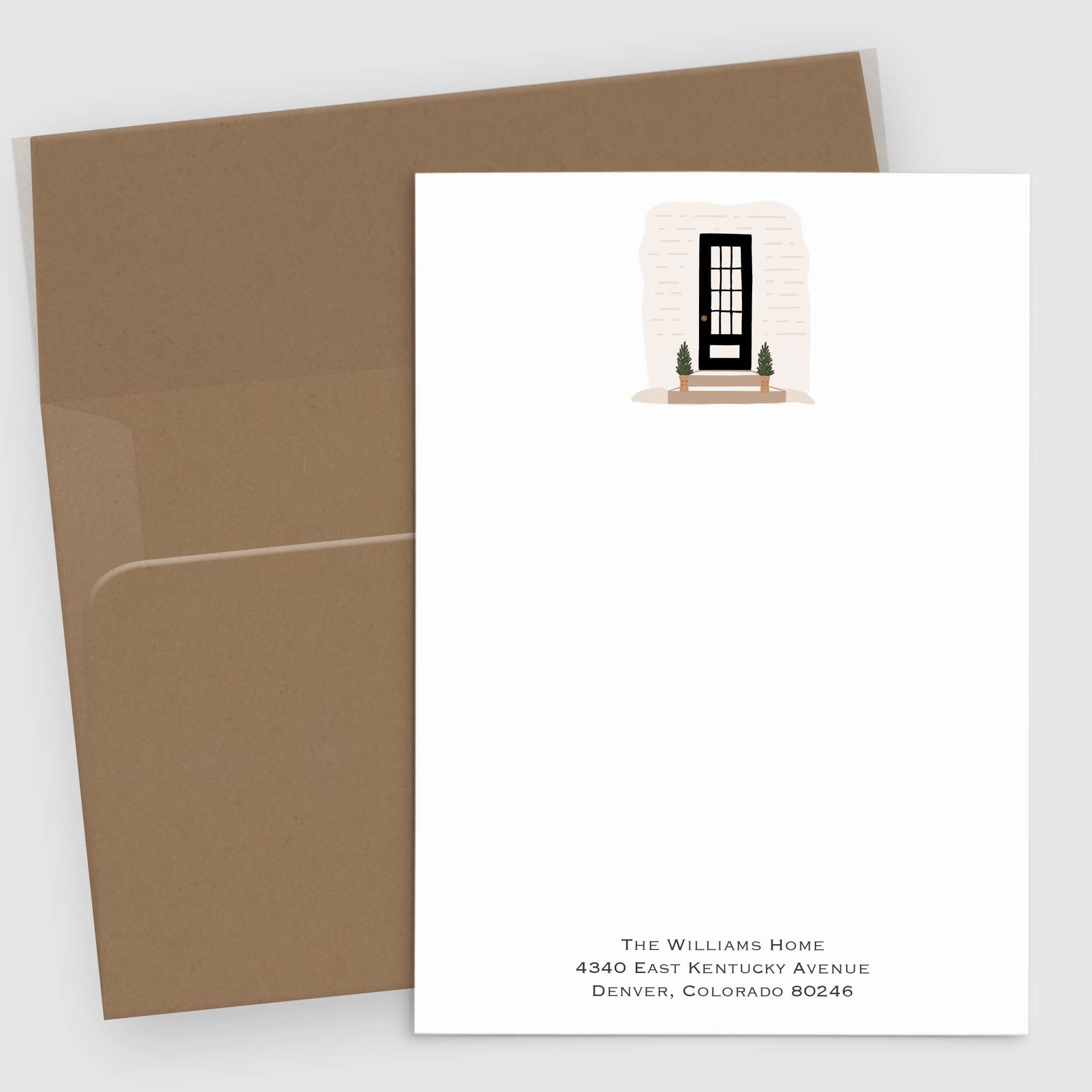 Note From Our Home Stationery | Personalized Note Cards Set of 10 ...