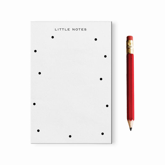 Mini Little Notes Dotted Notepad with Red Pencil