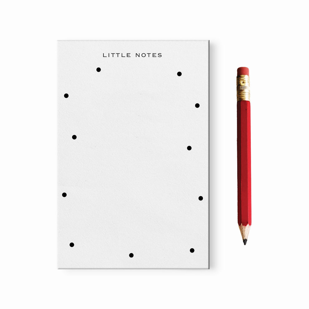 Mini Little Notes Dotted Notepad with Red Pencil – Idea Chíc
