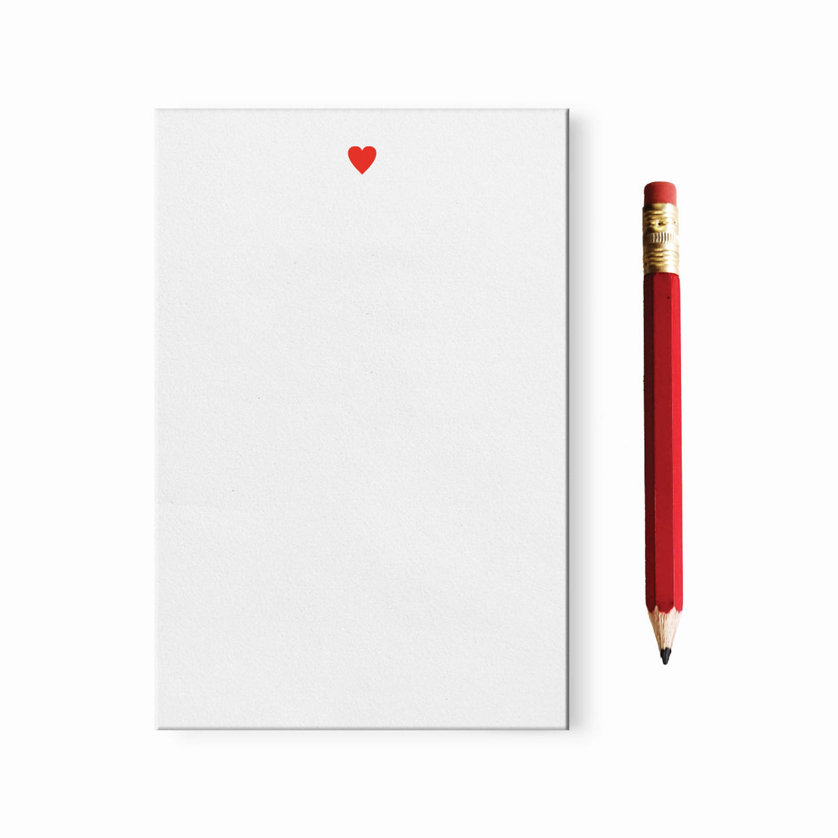 Mini Red Heart Notepad with Red Pencil – Idea Chíc