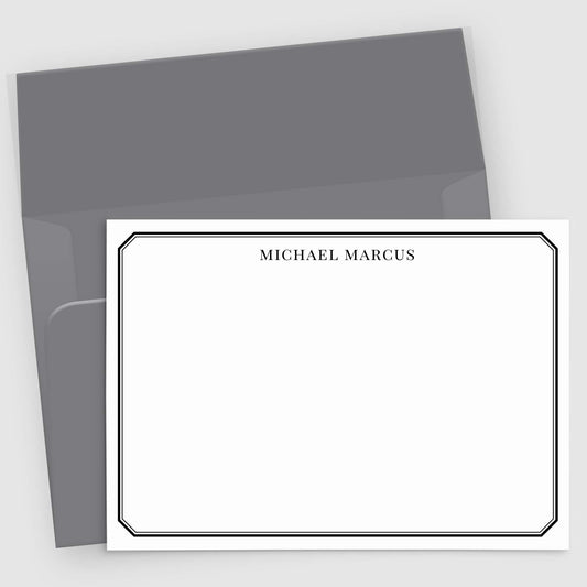 Stationery for Men | Personalized Note Cards Set of 10