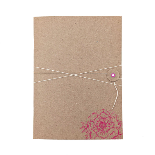 Peony Flower Letterpress Journal