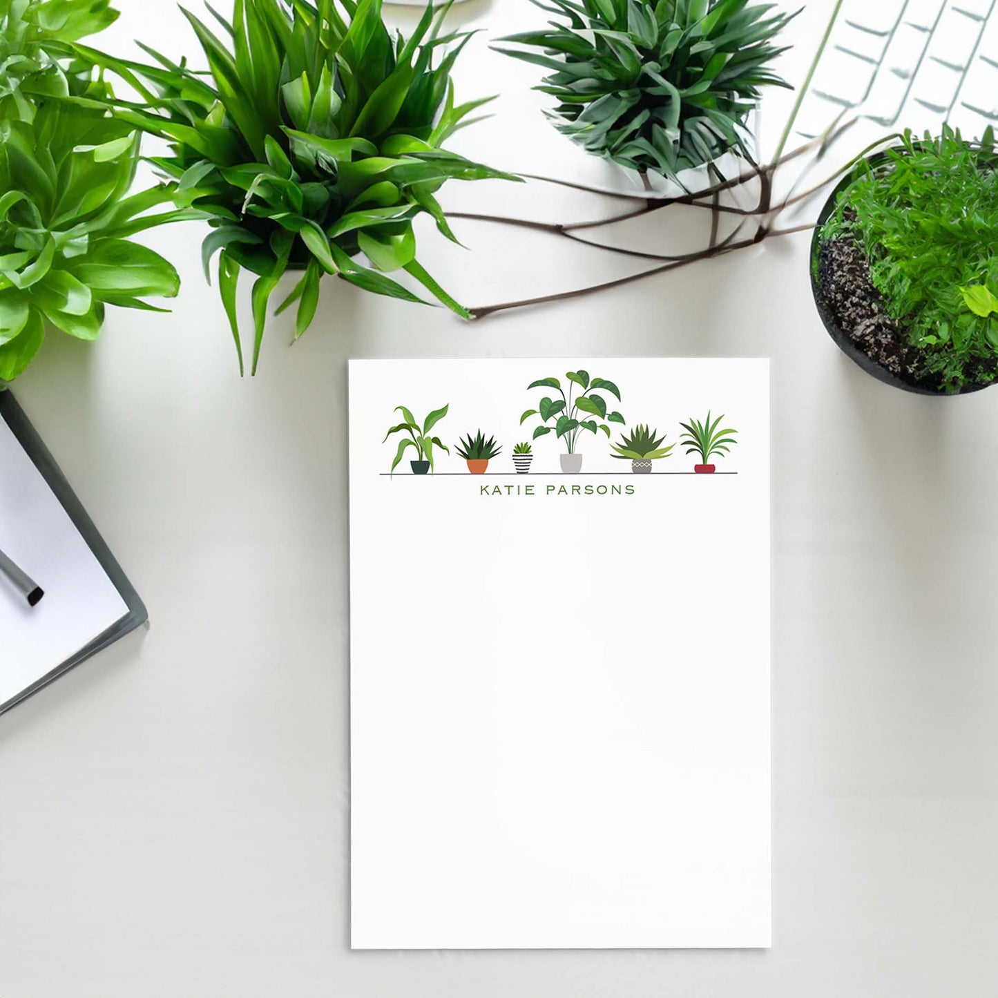 Papeterie Plantes d'intérieur | Lot de 10 cartes personnalisées