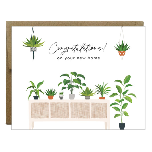 Congratulations on Your New Home Plants Greeting Card