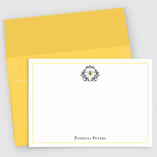 Queen Bee Stationery | Personalized Note Cards Set of 10