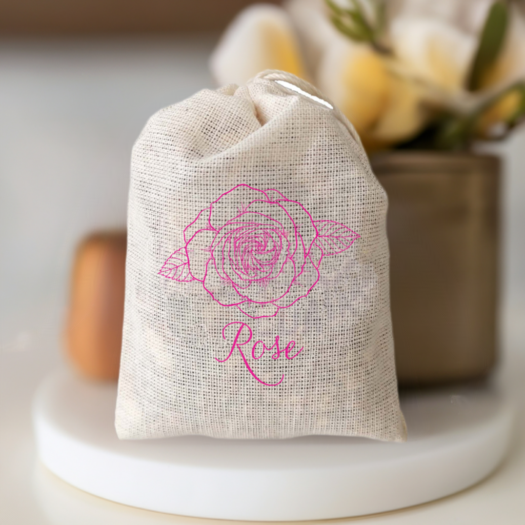 Rose Floral Sachet - 3 Pack for Closet, Garment Bag or Drawer