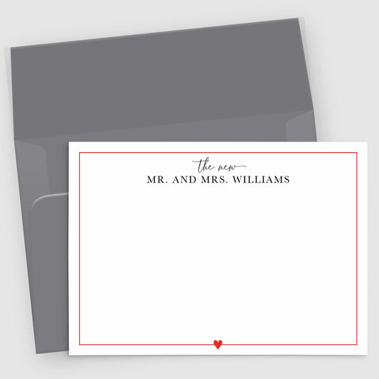The Newlyweds Stationery | Personalized Note Cards Set of 10