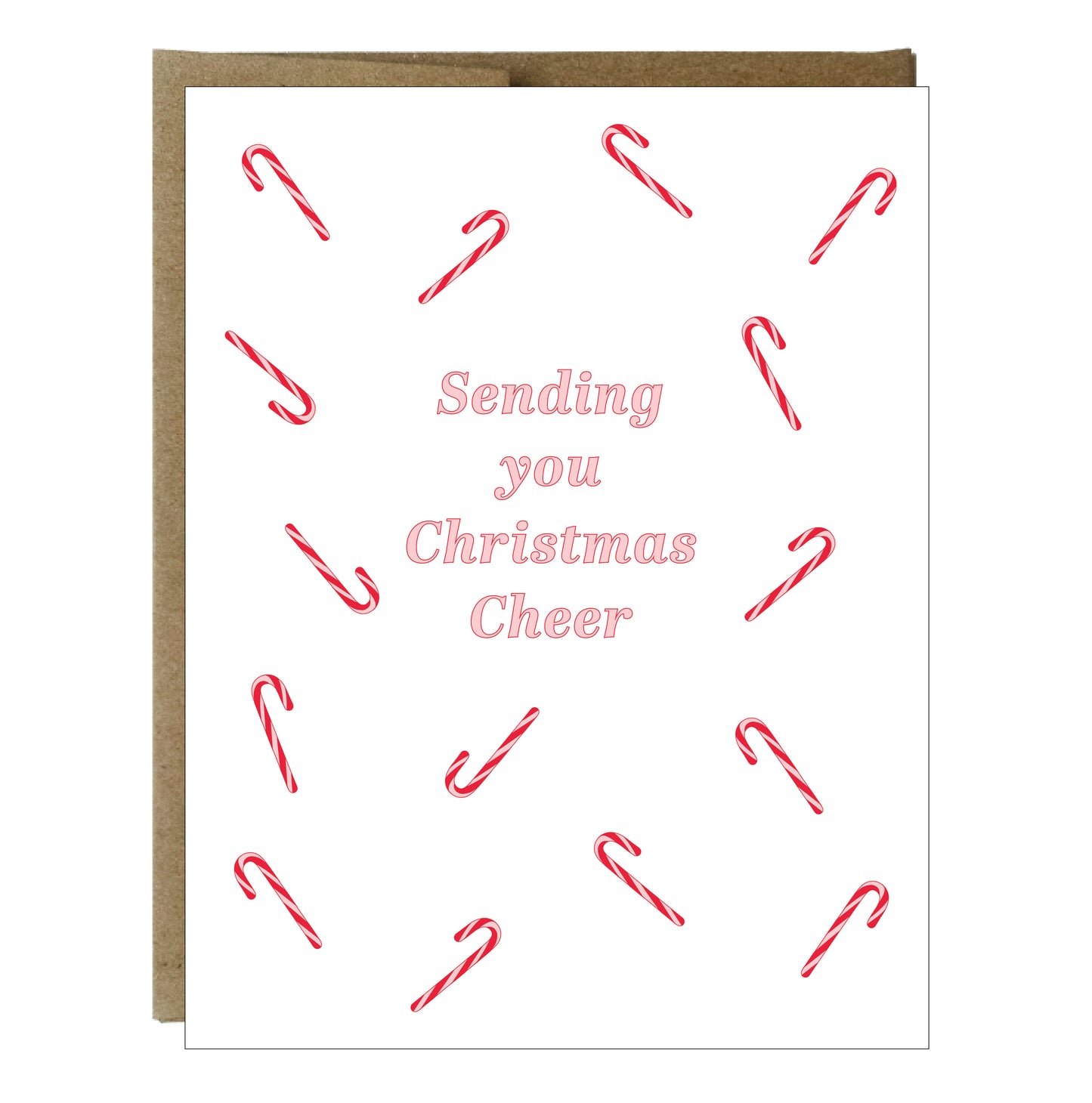 Candy Cane Confetti Christmas Cheer Card - 8 pack
