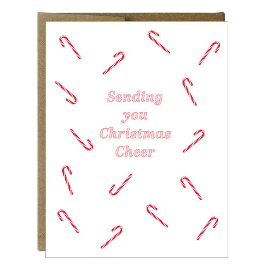 Candy Cane Confetti Christmas Cheer Card - 8 pack