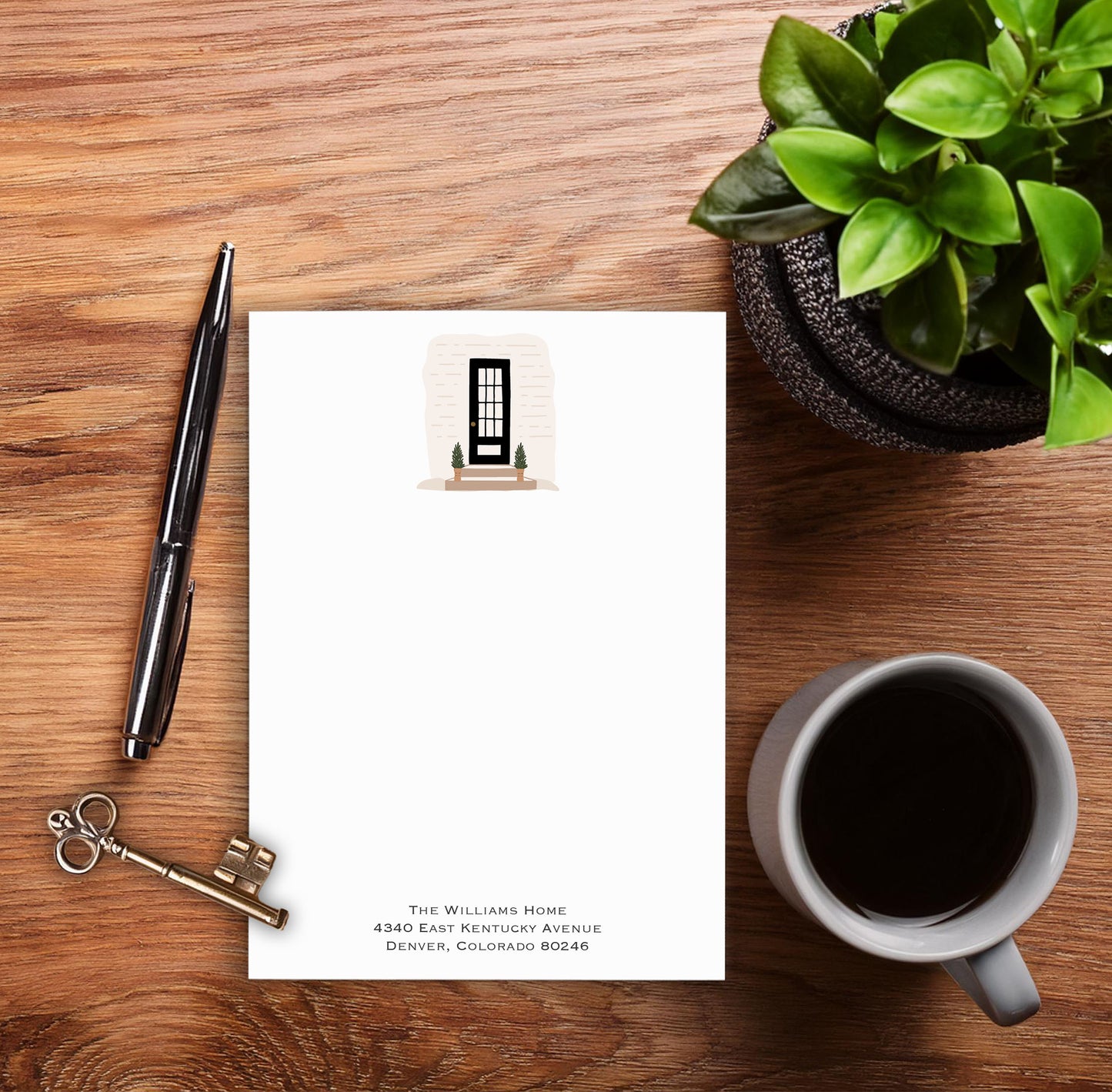 Note From Our Home Stationery | Personalized Note Cards Set of 10