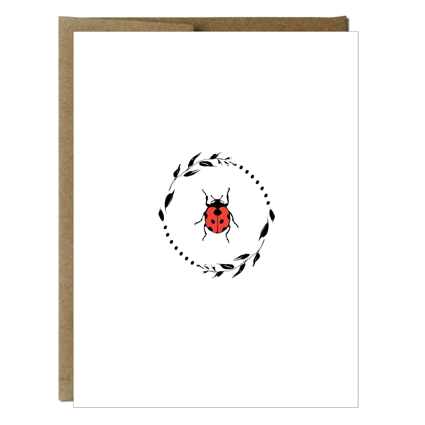 Ladybug Letterpress Greeting Card