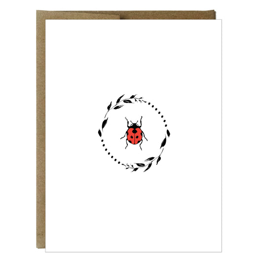Ladybug Letterpress Greeting Card - 5 Pack