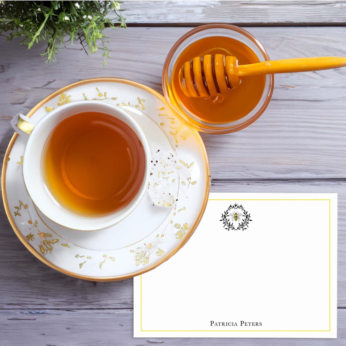 Queen Bee Stationery | Personalized Note Cards Set of 10