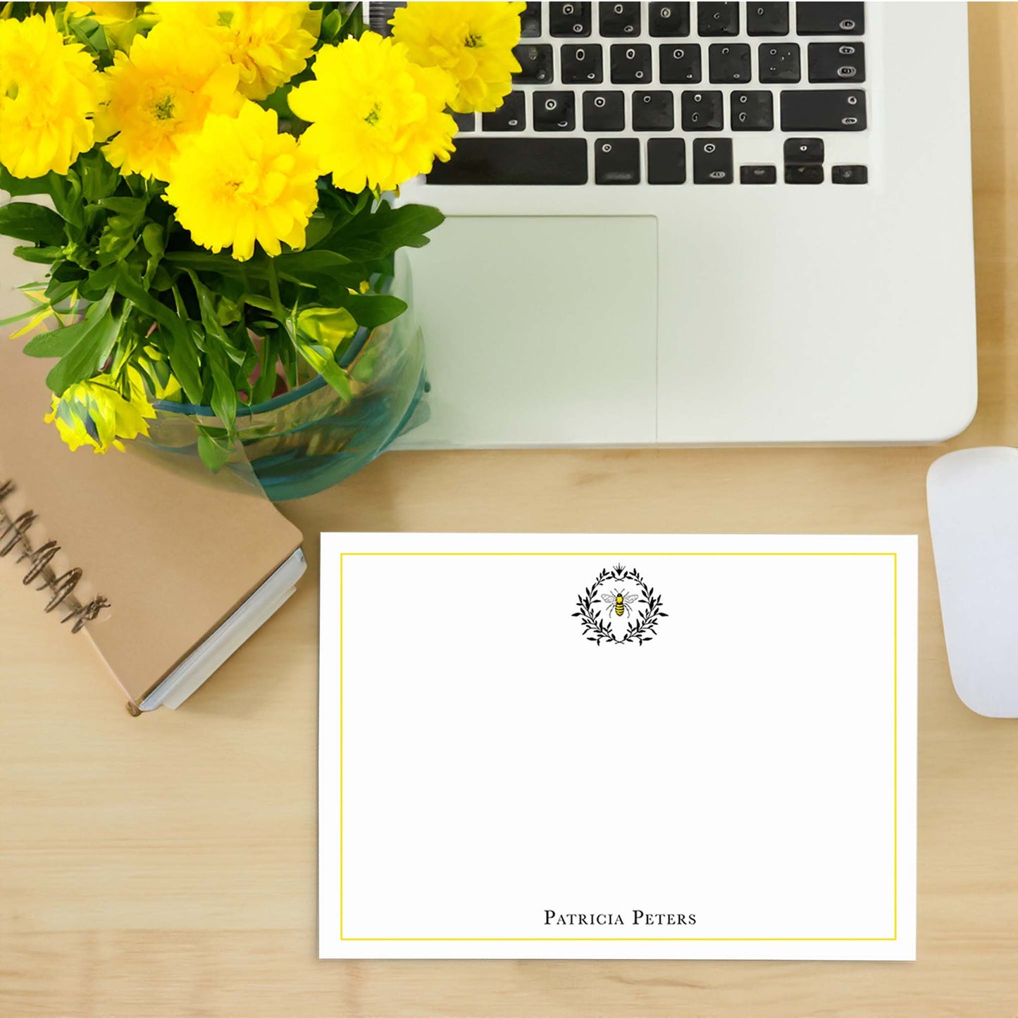 Queen Bee Stationery | Personalized Note Cards Set of 10