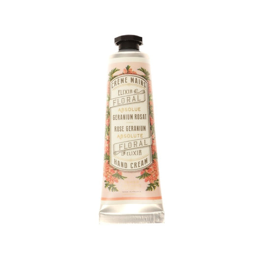Crema de manos de geranio rosa de 1 onza líquida