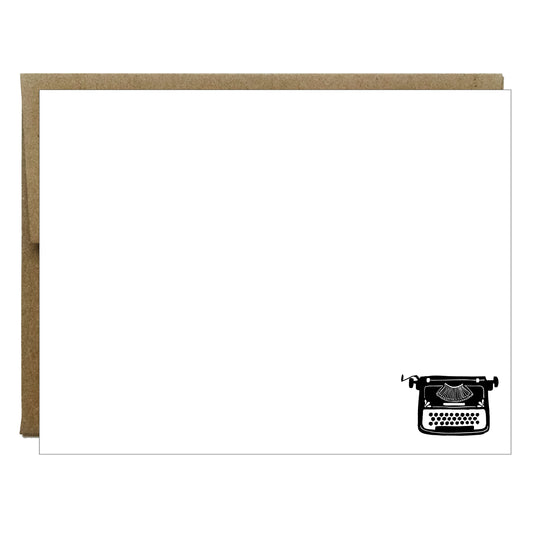 Tarjeta tipográfica para máquina de escribir