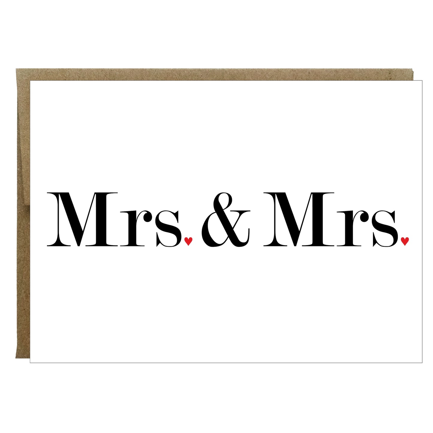 Modern Mrs. and Mrs. Wedding or Anniversary Card