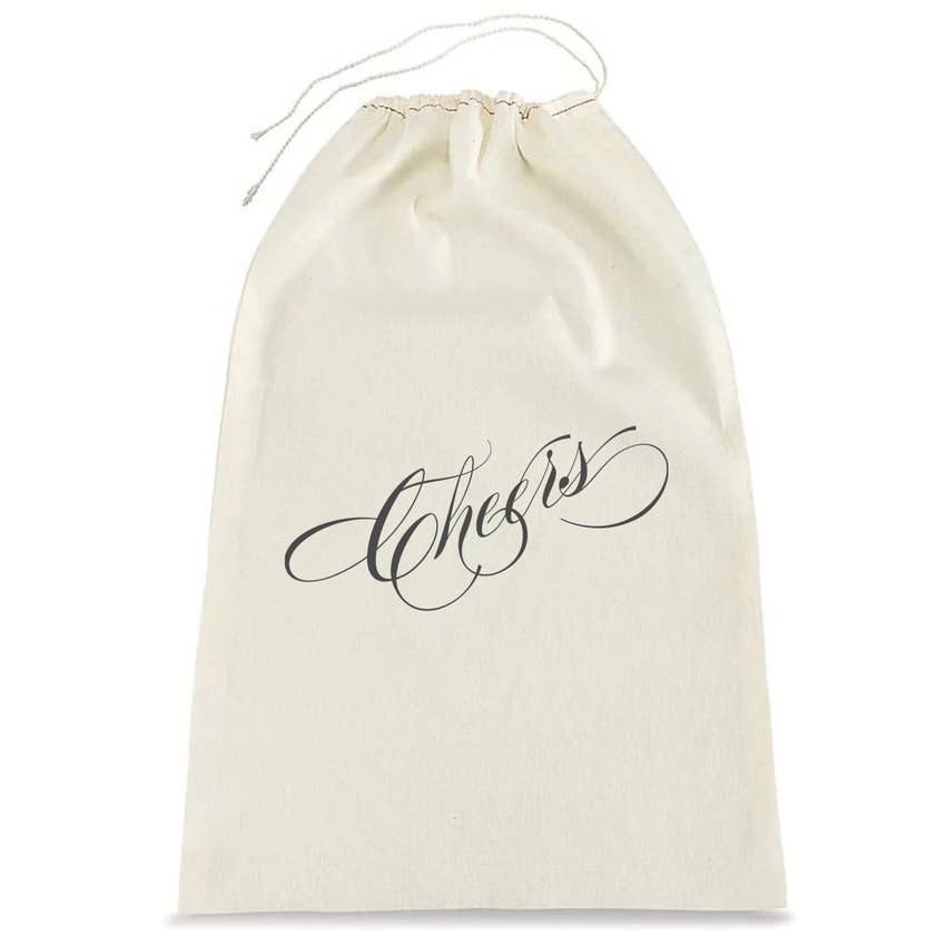 Cheers Muslin Cloth Gift Bag