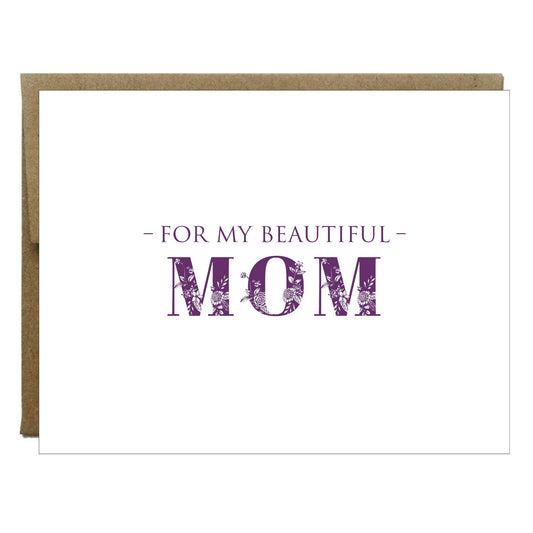 Para mi hermosa mamá floreciendo Tarjetas de felicitación