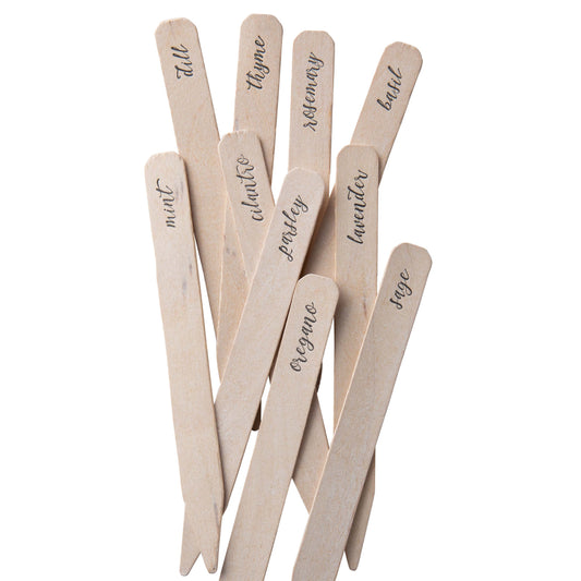 Herb Garden Markers | Set of 10 Wooden Stakes - Idea Chíc