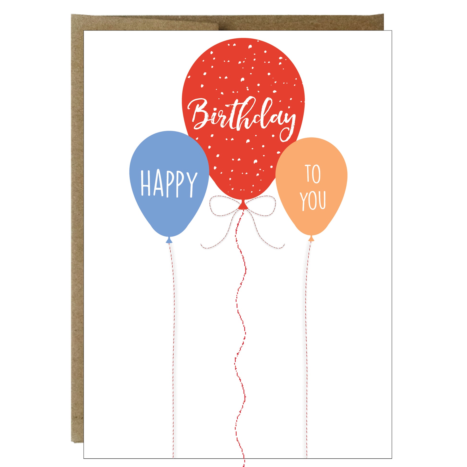 Happy Birthday Balloons Card with sewn paper - Idea Chíc