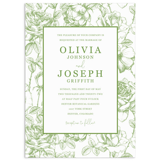 Botanical Wedding Invitation