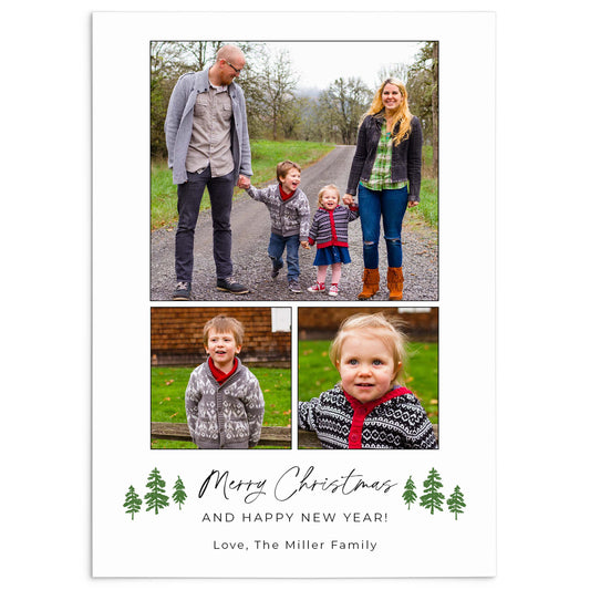 Pine Trees Holiday Photo Card