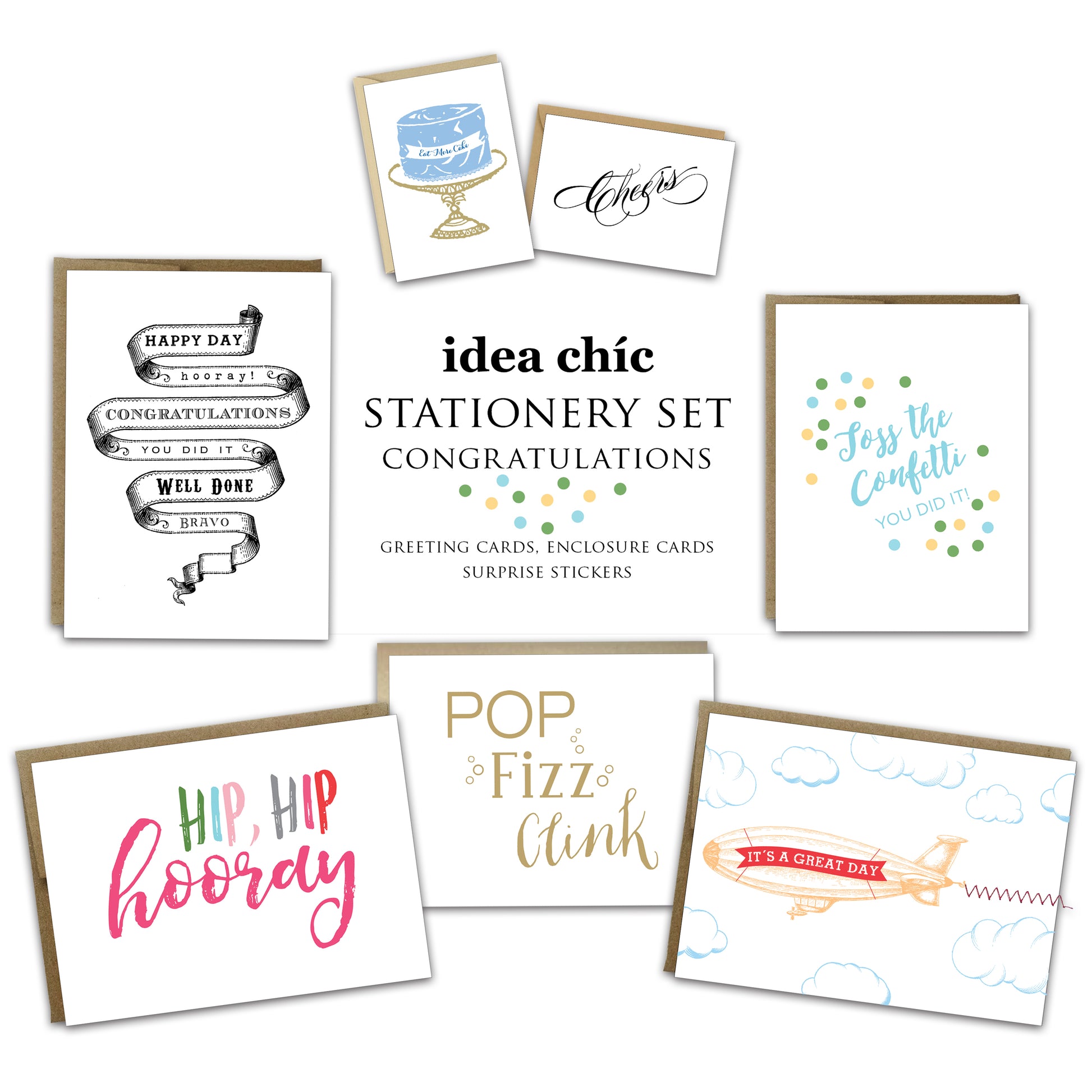 Congratulations and Celebration Cards - Idea Chic Stationery Box Set - Idea Chíc