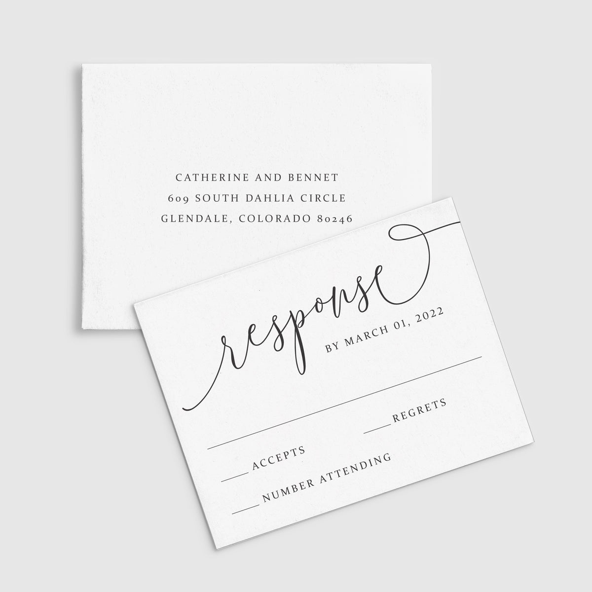 Fancy Script Wedding Invitation – Idea Chíc