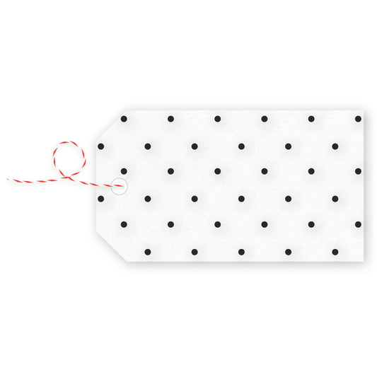 Black and White Polka Dot Gift Tags - Pack of 4