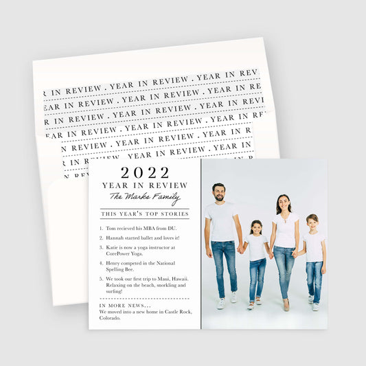 Year in Review Holiday Photo Card