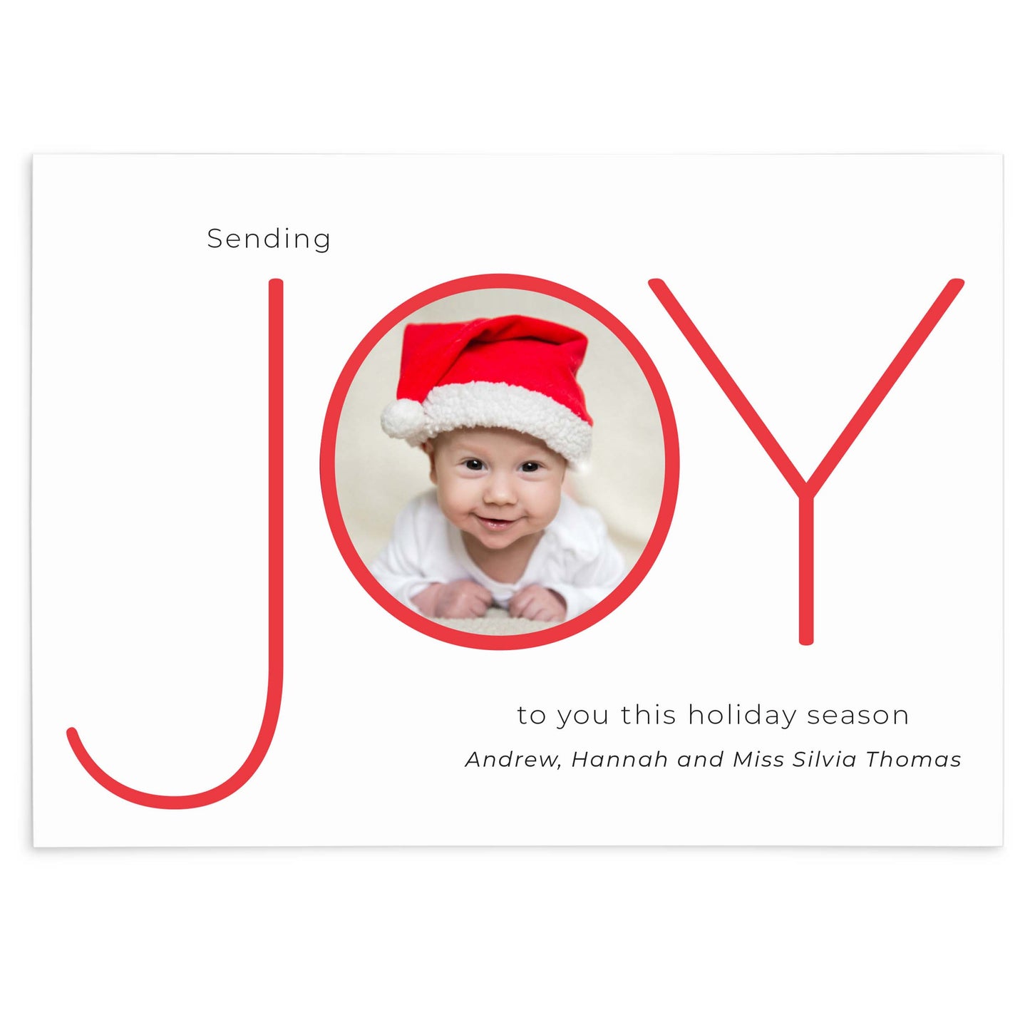 Joy Holiday Photo Card