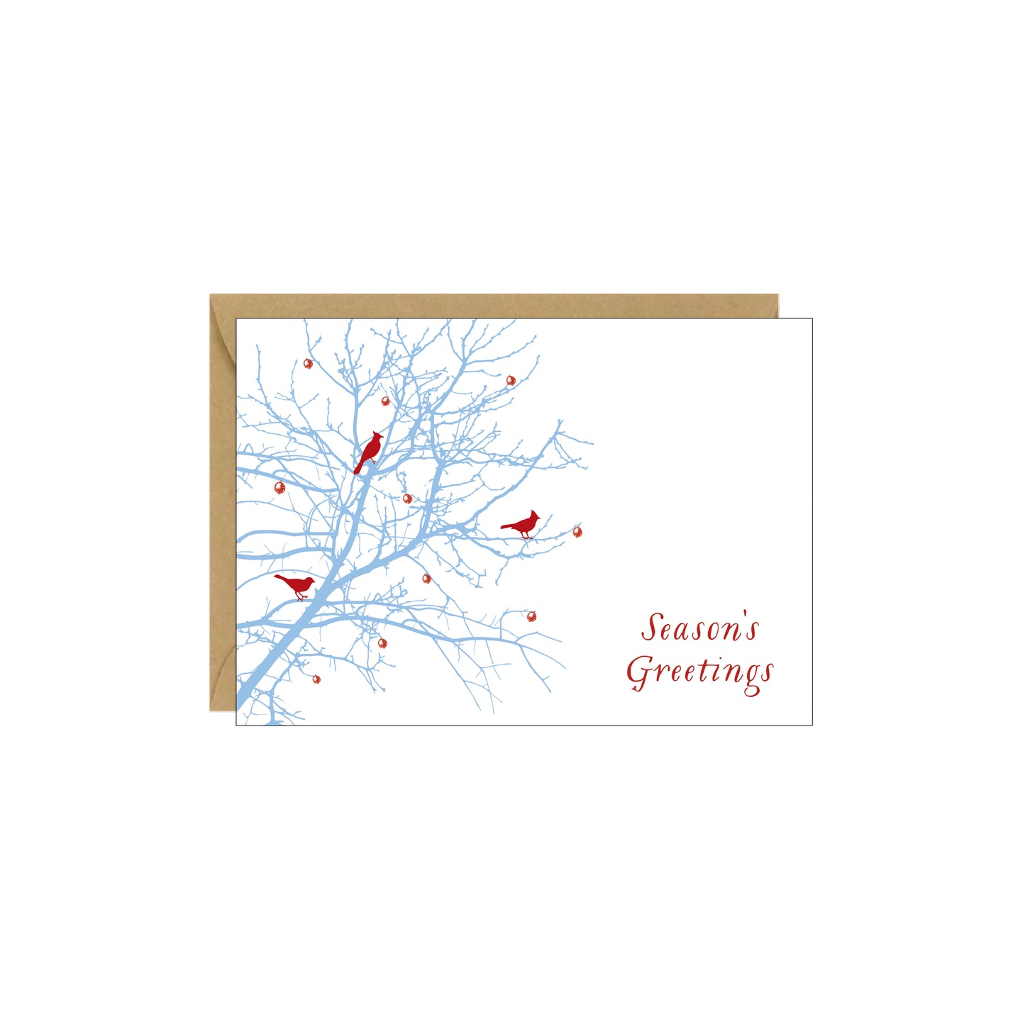 Carte d'accompagnement - Vacances aux baies, aux oiseaux et aux branches - paquet de 4