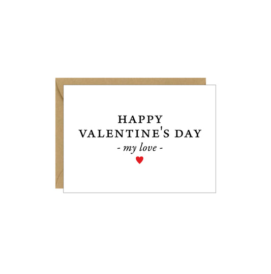 Enclosure Card - Happy Valentine's Day My Love - 4 pack