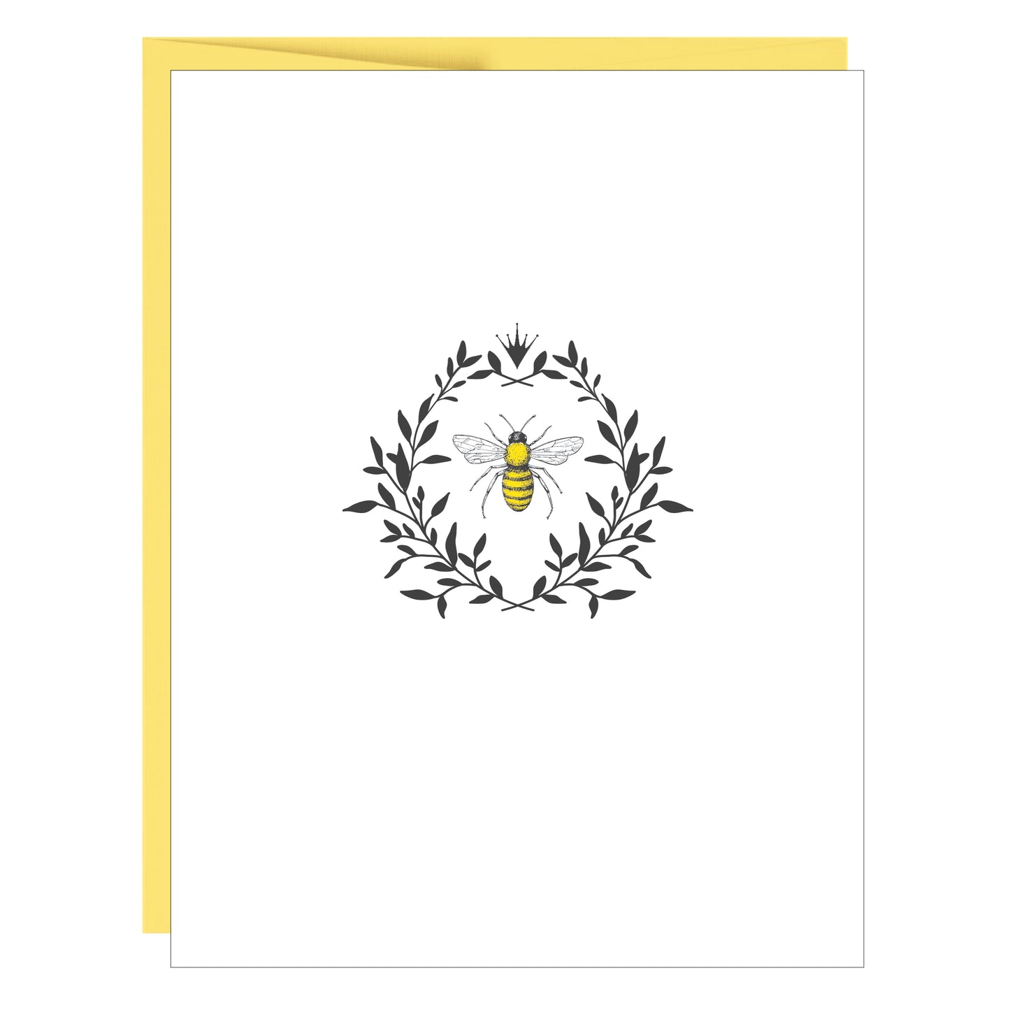 Queen Bee Letterpress Greeting Card