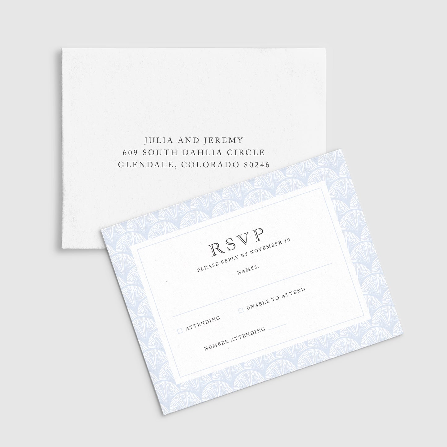 Scalloped Wedding Invitation