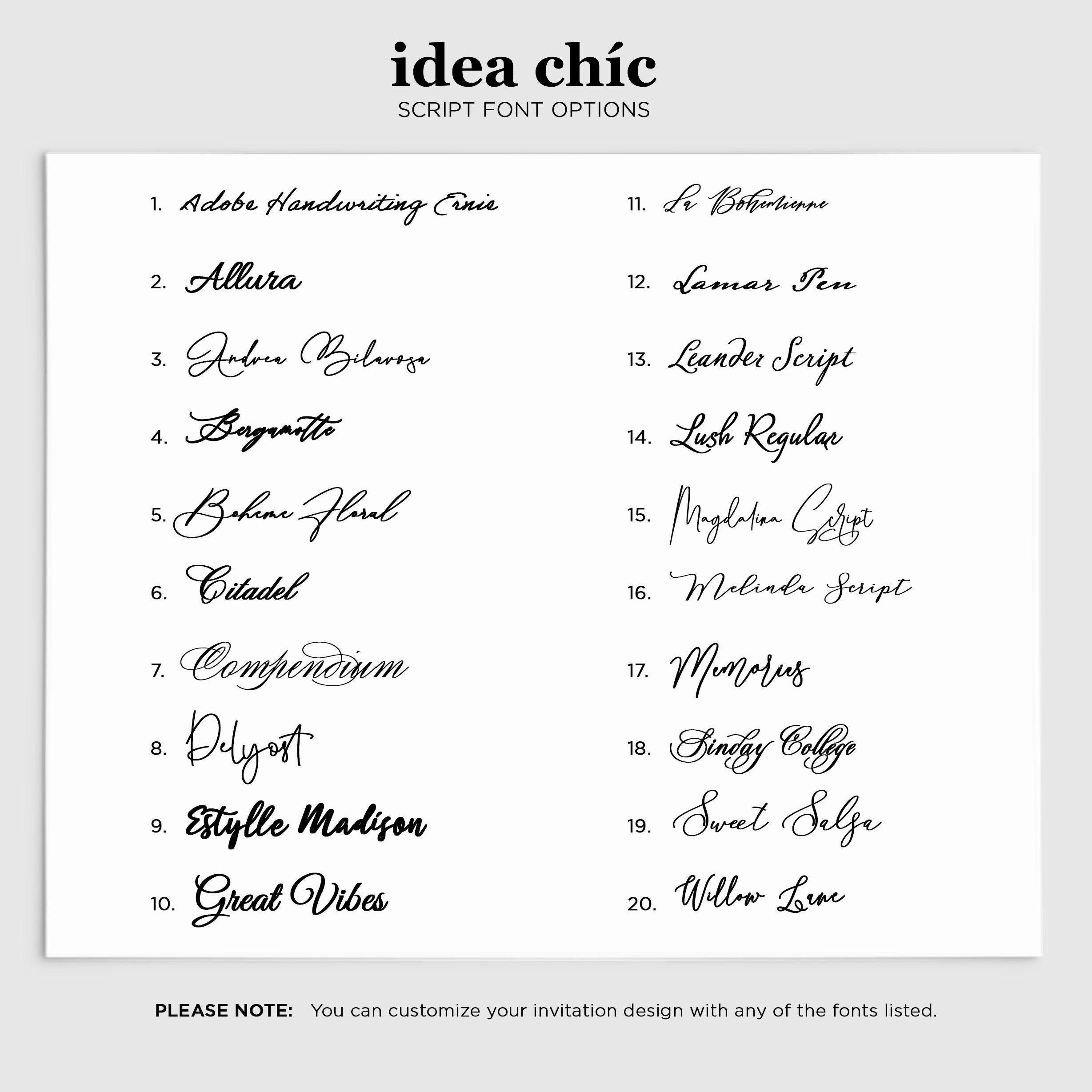 Very Fancy Script Fancy Script Wedding Invitation – Idea Chíc