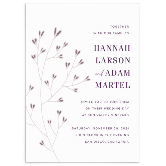 Vintage Branch Wedding Invitation