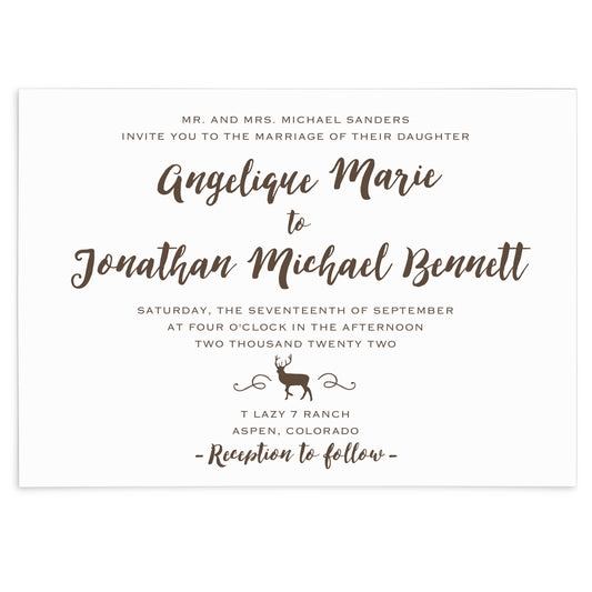 Aspen Wedding Invitation