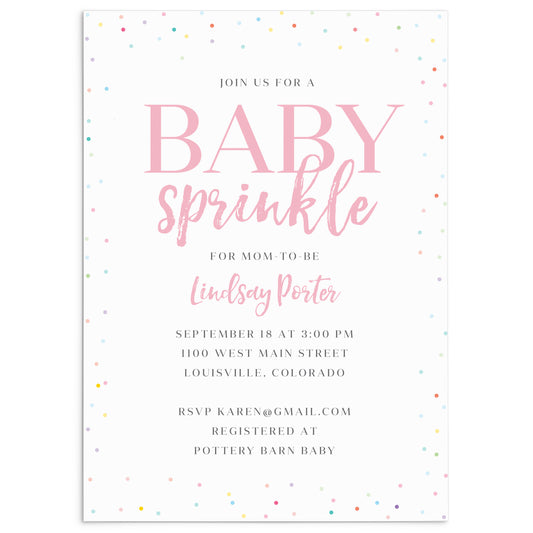 Baby Sprinkle Invitation