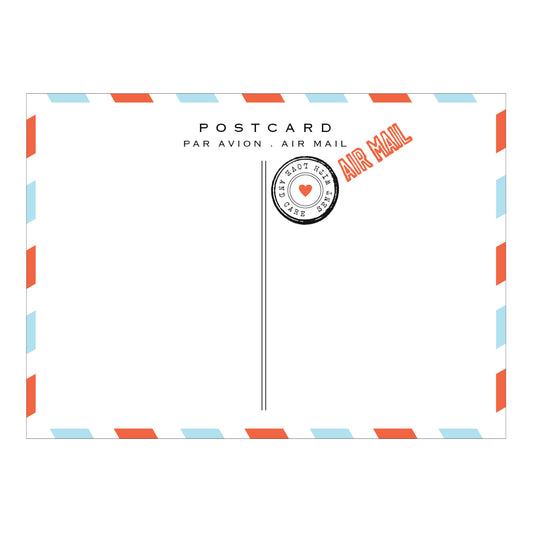 Traditional Style Air Mail Postcards - Pack of 10 - Idea Chíc