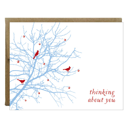 Berry, Bird &amp; Branch pensando en ti Tarjetas de felicitación