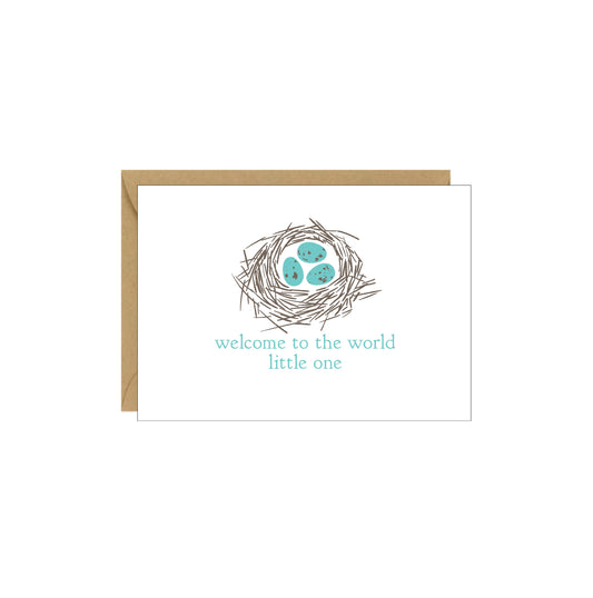 Tarjeta de recinto - Robin Eggs Baby Nest - Paquete de 4