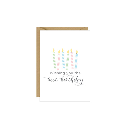 Enclosure Card - Birthday Candles - 4 pack