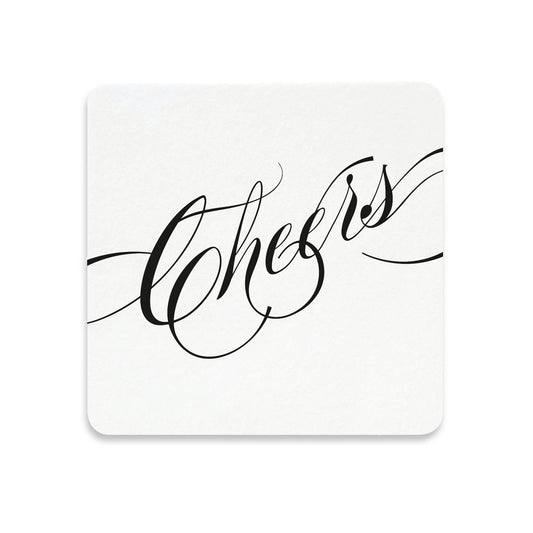 Cheers Letterpress Coasters - Pack of 4 - Idea Chíc