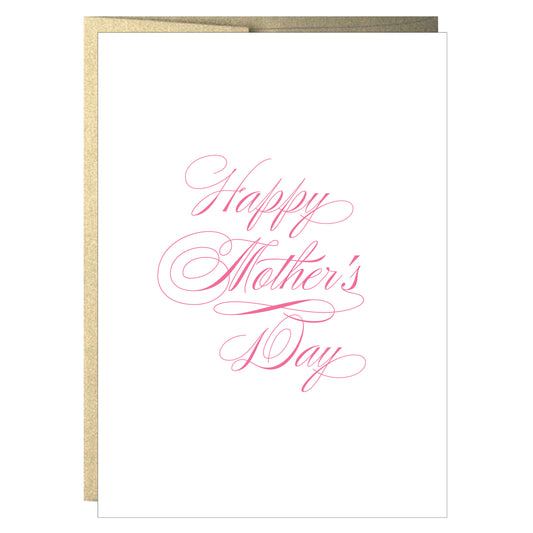Classic Script Happy Mother's Day Card - Idea Chíc