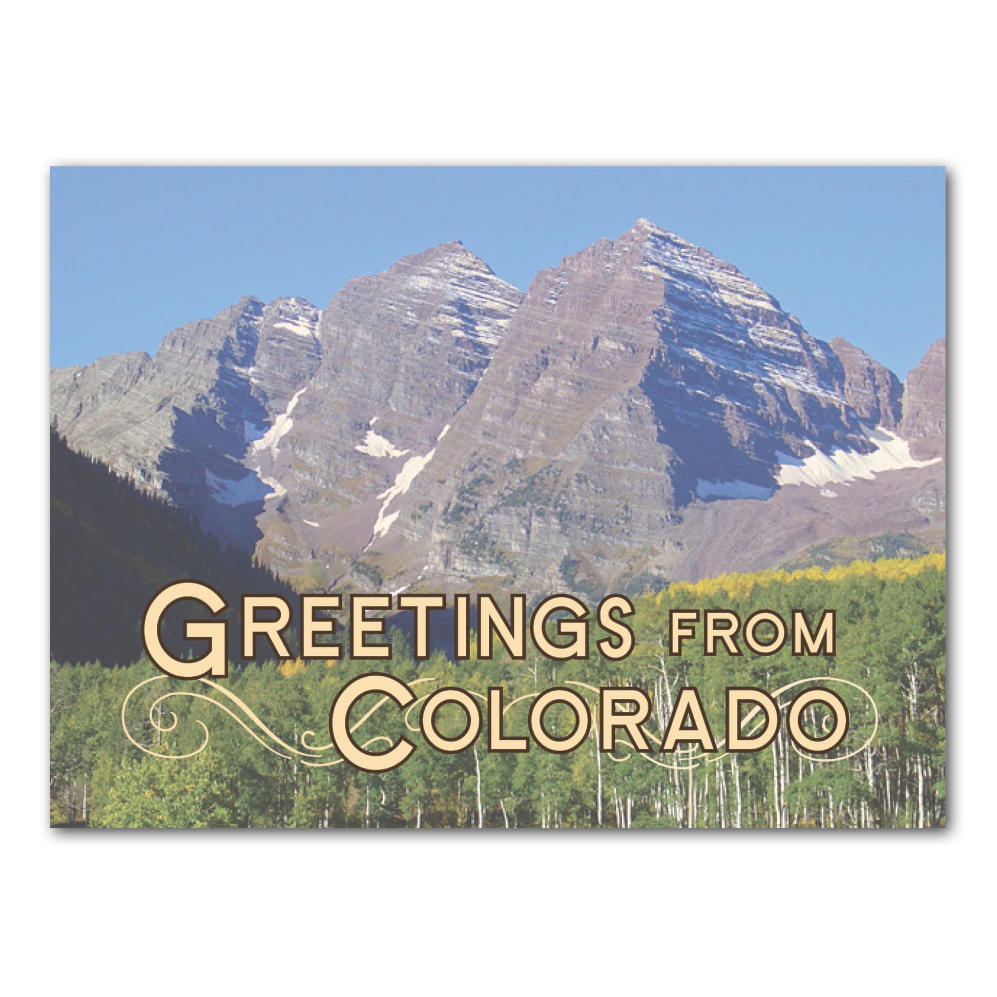 Greetings From Colorado Wood Veneer Postcard - Idea Chíc