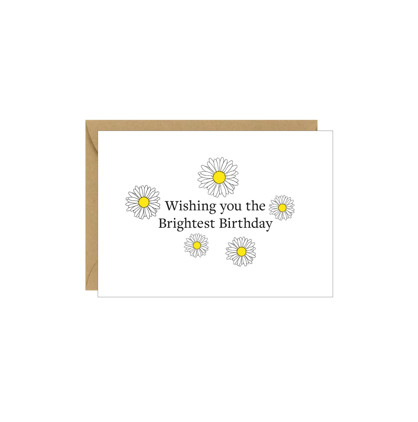 Enclosure Card - Daisy Flowers Birthday - 4 pack