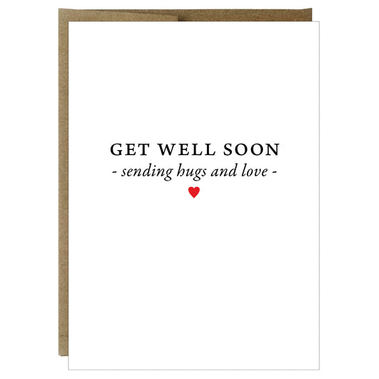 Recupérate pronto enviando abrazos y amor Tarjetas de felicitación
